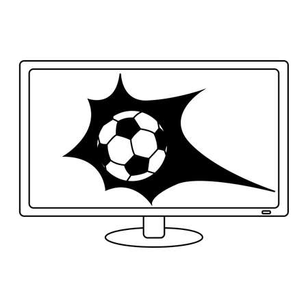 Abstract soccer object on a white backgroundのイラスト素材