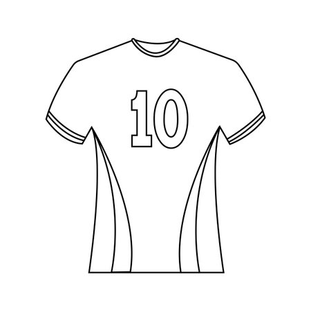 Abstract soccer shirt on a white backgroundのイラスト素材