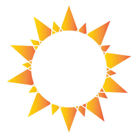 Abstract sun shape on a white backgroundのイラスト素材