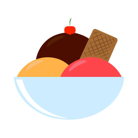 Abstract delicious icecream on a white backgroundのイラスト素材