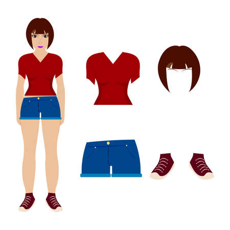 Women and clothesのイラスト素材