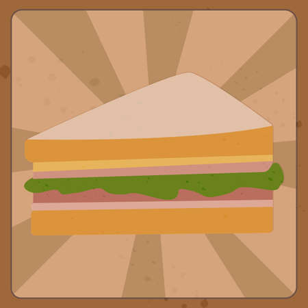 Abstract fast food sandwich on a special backgroundのイラスト素材