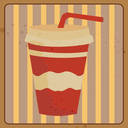 Abstract fast food coffee or drink on a special backgroundのイラスト素材