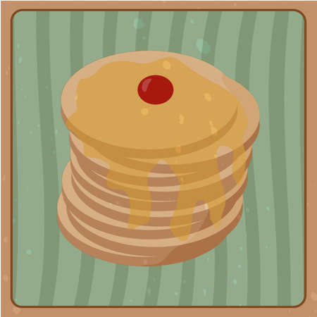 Abstract fast food pancake on a special backgroundのイラスト素材