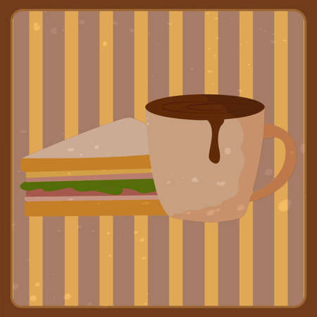 abstract fast food on a special backgroundのイラスト素材
