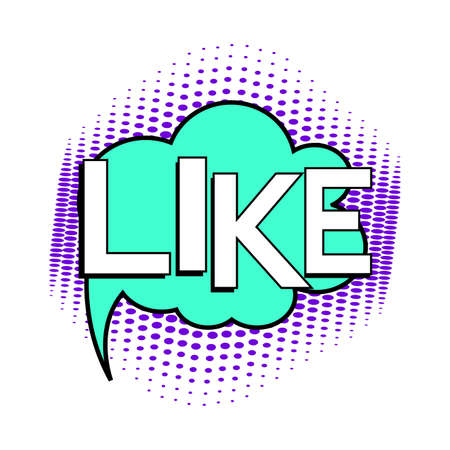 Abstract pop art textbox on a white backgroundのイラスト素材