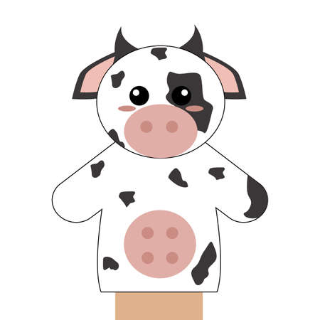 abstract cute puppet animal on a white backgroundのイラスト素材