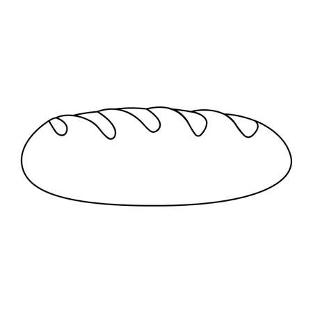abstract bakery food outline on a white backgroundのイラスト素材