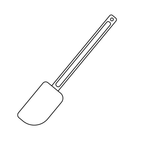 Bakery spatula outline objectのイラスト素材