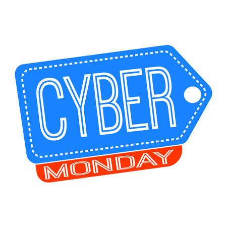 Cyber Monday Label, calligraphy illustration.のイラスト素材