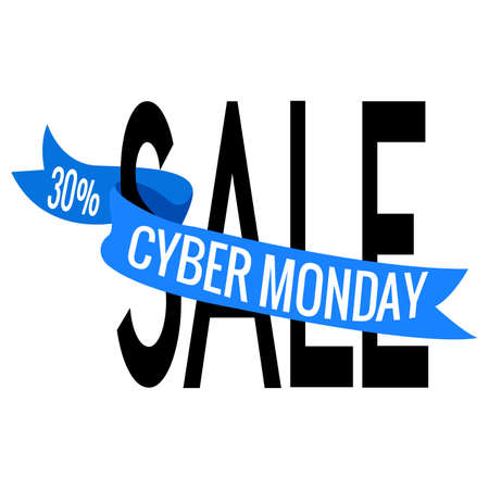 Cyber Monday Label, calligraphy illustration.のイラスト素材