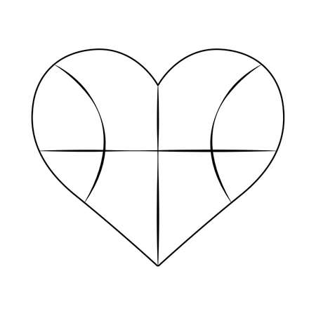 abstract basketball symbol on a white backgroundのイラスト素材