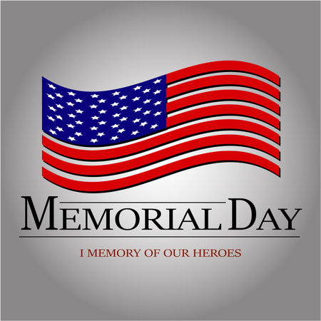 Abstract memorial day background with some special objectsのイラスト素材