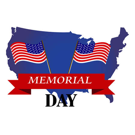 Abstract memorial day illustration  with some special objects.のイラスト素材