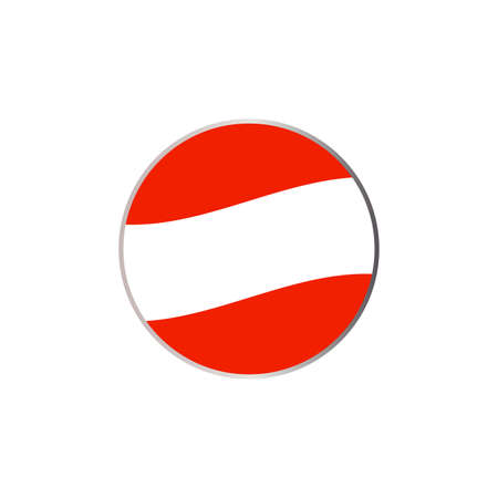 Abstract flag circle icon on a white backgroundのイラスト素材