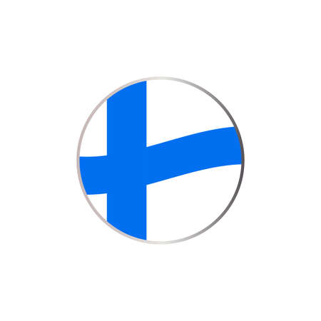 Abstract flag circle icon on a white backgroundのイラスト素材