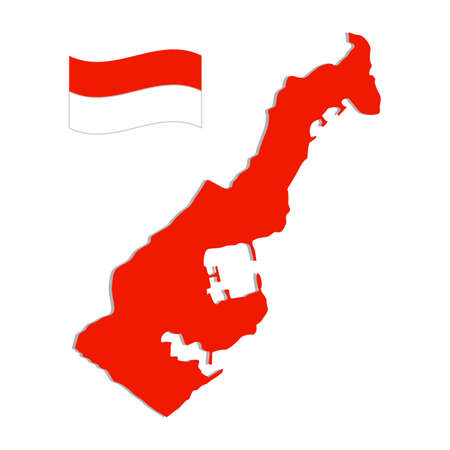 Abstract country map.のイラスト素材