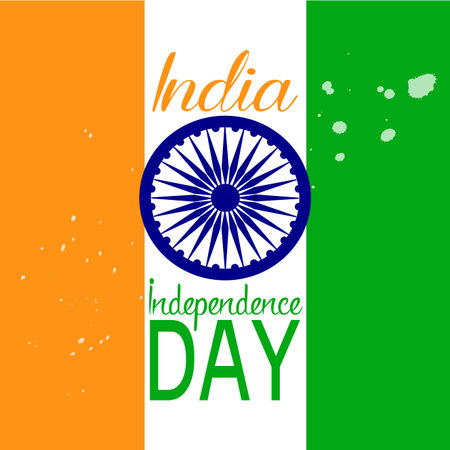 Abstract India independence day background with some special objects.