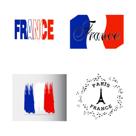 Abstract France commemorative object on a white background.のイラスト素材