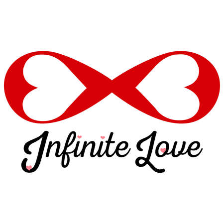 Infinite love symbol for Valentine's Day illustration.のイラスト素材