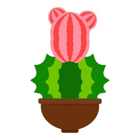 abstract cute cactus on a white backgroundのイラスト素材