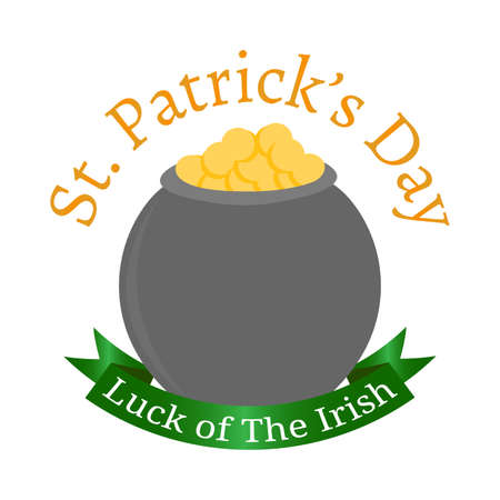 abstract St. Patricks day background with some special objectsのイラスト素材