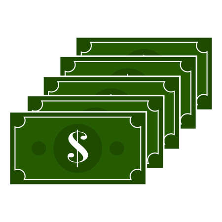 abstract money object on a white backgroundのイラスト素材