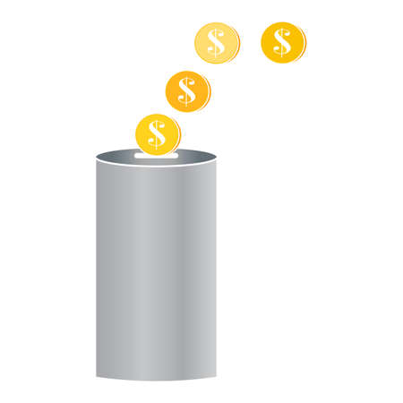 abstract money object on a white backgroundのイラスト素材