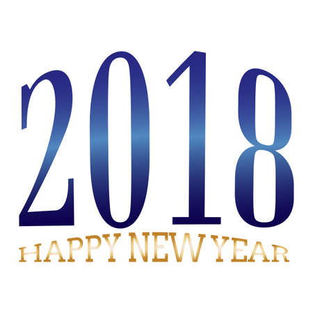 Happy new year 2018のイラスト素材