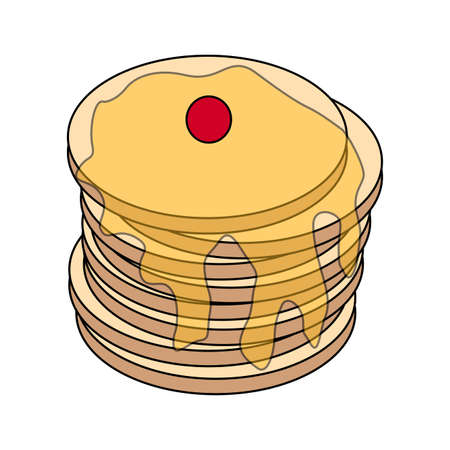 abstract fast food on a white backgroundのイラスト素材