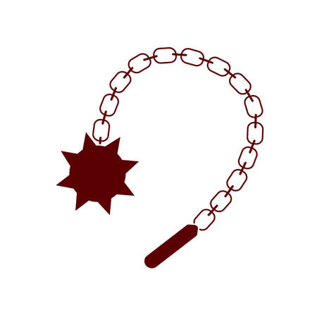 abstract medieval weapon on a white backgroundのイラスト素材