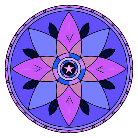 Abstract cute mandala.のイラスト素材