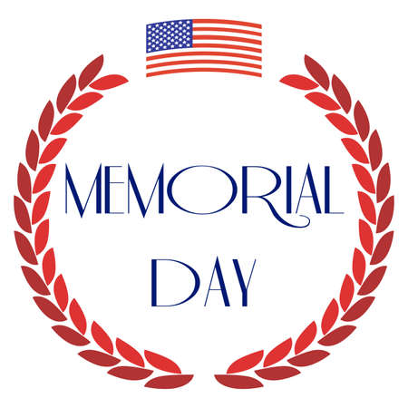 abstract memorial day background with some special objectsのイラスト素材