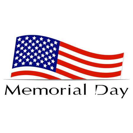 abstract memorial day background with some special objectsのイラスト素材