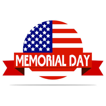 abstract memorial day background with some special objectsのイラスト素材