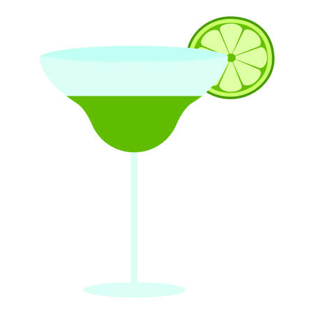 Cocktail with lime illustrationのイラスト素材
