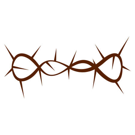 Holy week object - crown of thorns Vector illustration.のイラスト素材