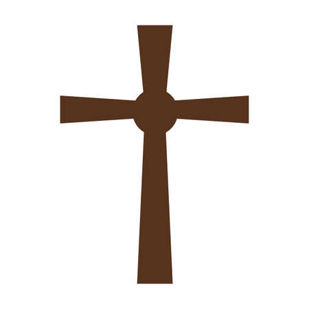 Holy week object - brown cross Vector illustration.のイラスト素材