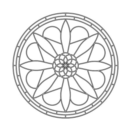Abstract cute mandala on a white background