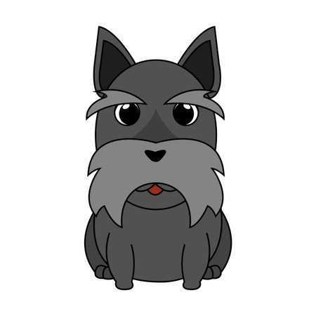 Abstract cute dog illustration.のイラスト素材