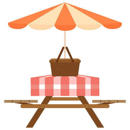 abstract picnic object on a white backgroundのイラスト素材