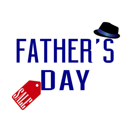 Fathers Day typography sale illustration with hat design.のイラスト素材