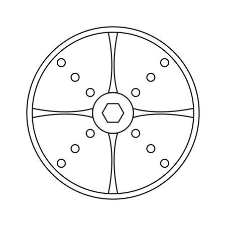 abstract medieval object on a white backgroundのイラスト素材