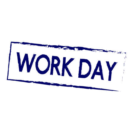 Work day rubber stamp designのイラスト素材