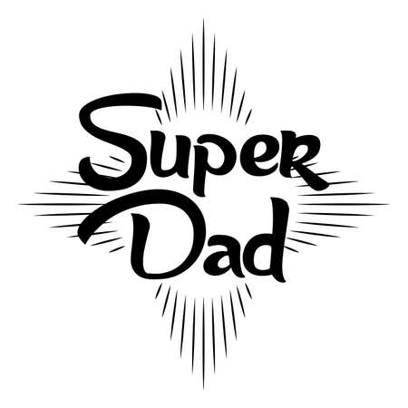 Abstract Super Dad illustrationのイラスト素材