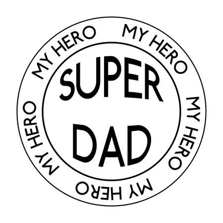 Abstract Super Dad icon in circle.のイラスト素材