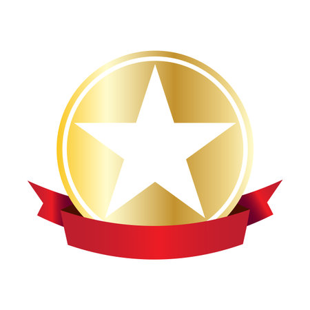 Abstract winner star symbolのイラスト素材