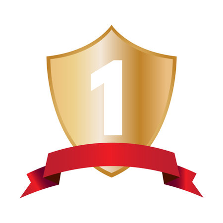 abstract winner symbol on a white backgroundのイラスト素材