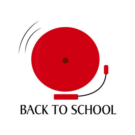 Abstract back to school background with some special objects with bellのイラスト素材