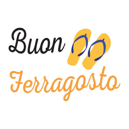 Buon Ferragosto backgroundのイラスト素材